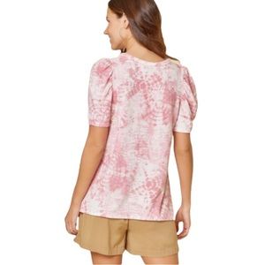 Andree Women’s Puff Sleeve Tie Dye Top